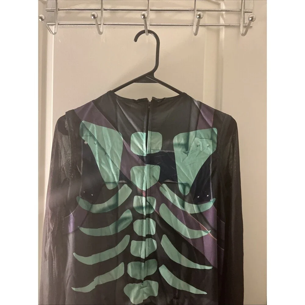 Fortnite Skull Trooper Kid 1-Piece Halloween Costume Jumpsuit Pick Your Size